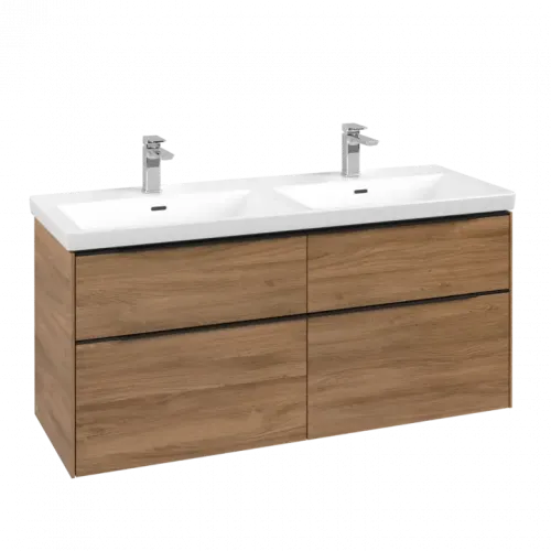 Villeroy & Boch Subway 3.0 Тумба под раковину, 4 выдвижных ящика, 1272 x 576 x 478 mm, Oak Kansas C56801RH