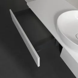 Villeroy & Boch Antao Тумба под раковину, с подсветкой, 2 выдвижных ящика, 1600 x 190 x 500 mm, лицевая поверхность без текстурированной отделки, Glossy White Lacquer / Glossy White Lacquer L14010GF