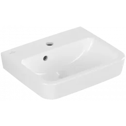 Villeroy & Boch O.novo Раковина компактная, 450 x 370 x 160 mm, Альпийский белый AntiBac CeramicPlus, с переливом, задняя сторона и нижняя сторона шлифованные 43444GT2