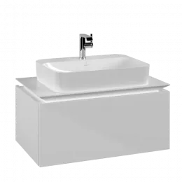 Villeroy & Boch Legato Тумба под раковину, 1 выдвижной ящик, 800 x 380 x 500 mm, Glossy White / Glossy White B75300DH