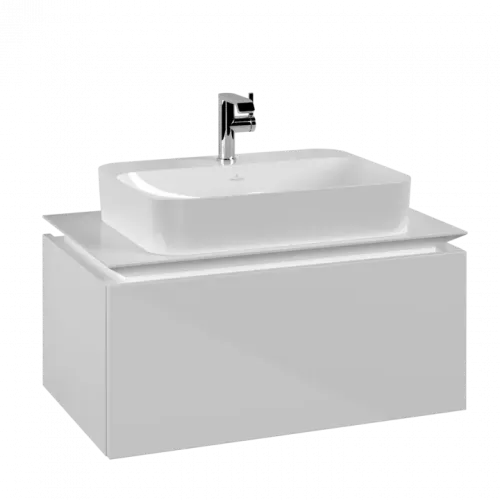 Villeroy & Boch Legato Тумба под раковину, 1 выдвижной ящик, 800 x 380 x 500 mm, Glossy White / Glossy White B75300DH