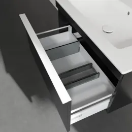 Villeroy & Boch Venticello Тумба под раковину, 1 выдвижной ящик, 753 x 420 x 502 mm, Black Matt Lacquer / Black Matt Lacquer A93402PD