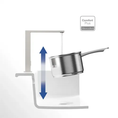 Villeroy & Boch Finera Square Однорычажный смеситель для мойки Однорычажный смеситель для мойки, выкл Нержавеющая сталь, Сплошная нержавеющая сталь 927100LC