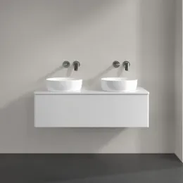 Villeroy & Boch Antao Тумба под раковину, 1 выдвижной ящик, 1200 x 360 x 500 mm, лицевая поверхность без текстурированной отделки, Glossy White Lacquer / Glossy White Lacquer K35010GF