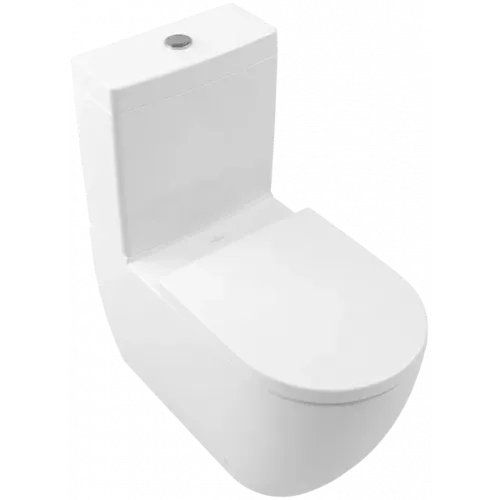 Villeroy & Boch Subway 3.0 ViClean унитаз-компакт с открытым смывным краем, напольный, с TwistFlush, Альпийский белый 4672T001