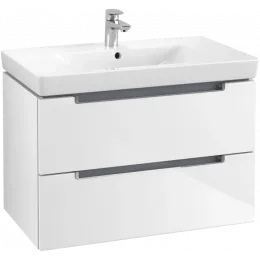Villeroy & Boch Subway 2.0 Тумба под раковину, 2 выдвижных ящика, 787 x 520 x 449 mm, Glossy White A69610DH