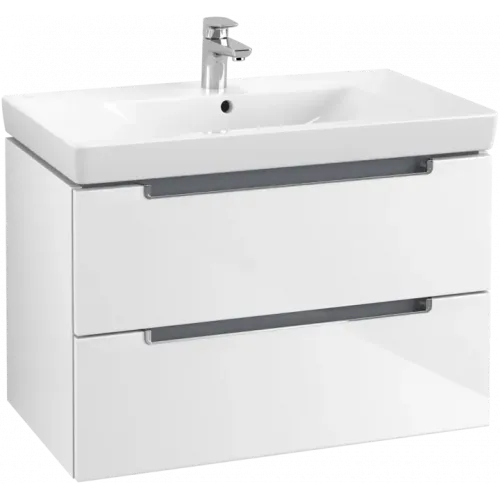 Villeroy & Boch Subway 2.0 Тумба под раковину, 2 выдвижных ящика, 787 x 520 x 449 mm, Glossy White A69610DH