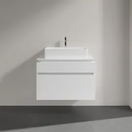 Villeroy & Boch Legato Тумба под раковину, 2 выдвижных ящика, 800 x 550 x 500 mm, Glossy White / Glossy White B60200DH