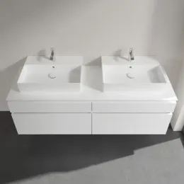 Villeroy & Boch Legato Тумба под раковину, 4 выдвижных ящика, 1600 x 550 x 500 mm, Glossy White / Glossy White B67700DH