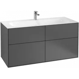 Villeroy & Boch Finion Тумба под раковину, с подсветкой, 4 выдвижных ящика, 1196 x 591 x 498 mm, Silk Grey Matt Lacquer G05000HJ