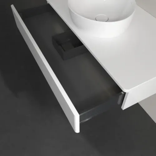 Villeroy & Boch Antao Тумба под раковину, с подсветкой, 1 выдвижной ящик, 1000 x 190 x 500 mm, лицевая поверхность без текстурированной отделки, Glossy White Lacquer / Glossy White Lacquer L09010GF