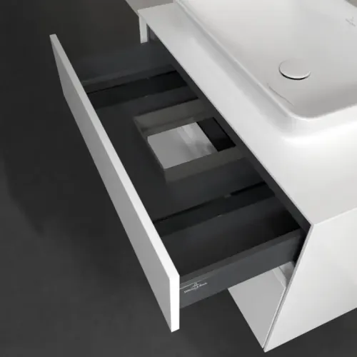 Villeroy & Boch Collaro Тумба под раковину, с подсветкой, 2 выдвижных ящика, 800 x 548 x 500 mm, Glossy White / Glossy White C108B0DH