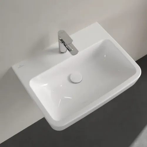 Villeroy & Boch O.novo Pаковина, 600 x 460 x 175 mm, Альпийский белый, без перелива, задняя сторона и нижняя сторона шлифованные 4A416L01