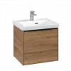 Villeroy & Boch Subway 3.0 Тумба под раковину, с подсветкой, 1 выдвижной ящик, 473 x 429 x 408 mm, Oak Kansas C580L1RH