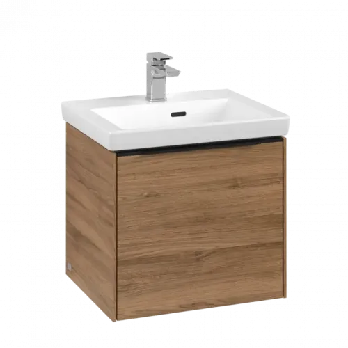 Villeroy & Boch Subway 3.0 Тумба под раковину, с подсветкой, 1 выдвижной ящик, 473 x 429 x 408 mm, Oak Kansas C580L1RH