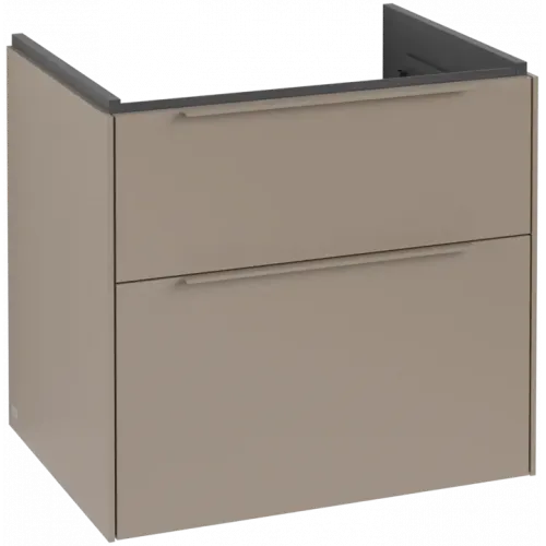 Villeroy & Boch Subway 3.0 Тумба под раковину, с подсветкой, 2 выдвижных ящика, 622 x 576 x 478 mm, Taupe C576L2VM