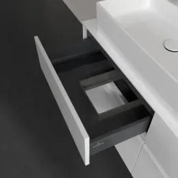 Villeroy & Boch Collaro Тумба под раковину, с подсветкой, 4 выдвижных ящика, 1200 x 548 x 500 mm, Glossy White / Glossy White C129B0DH