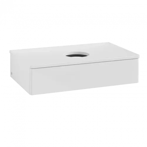 Villeroy & Boch Antao Тумба под раковину, с подсветкой, 1 выдвижной ящик, 800 x 190 x 500 mm, лицевая поверхность без текстурированной отделки, Glossy White Lacquer / Glossy White Lacquer L08010GF