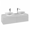 Villeroy & Boch Legato Тумба под раковину, 2 выдвижных ящика, 1400 x 380 x 500 mm, Glossy White / Glossy White B59100DH