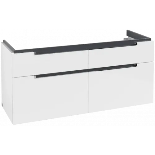 Villeroy & Boch Subway 2.0 Тумба под раковину, 4 выдвижных ящика, 1287 x 590 x 449 mm, Glossy White A91610DH