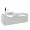 Villeroy & Boch Legato Тумба под раковину, с подсветкой, 2 выдвижных ящика, 1200 x 380 x 500 mm, Glossy White / Glossy White B579L0DH