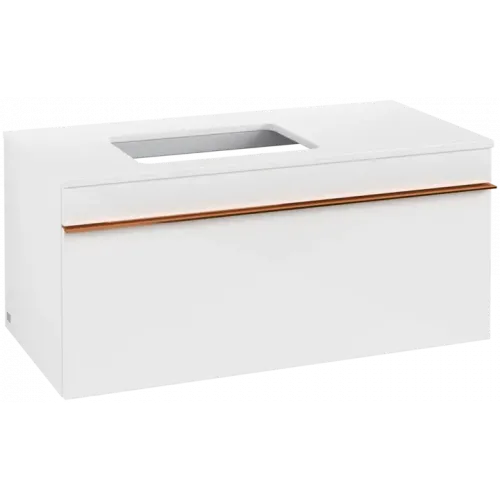 Villeroy & Boch Venticello Тумба под раковину, 1 выдвижной ящик, 957 x 436 x 502 mm, Glossy White / Glossy White A94705DH