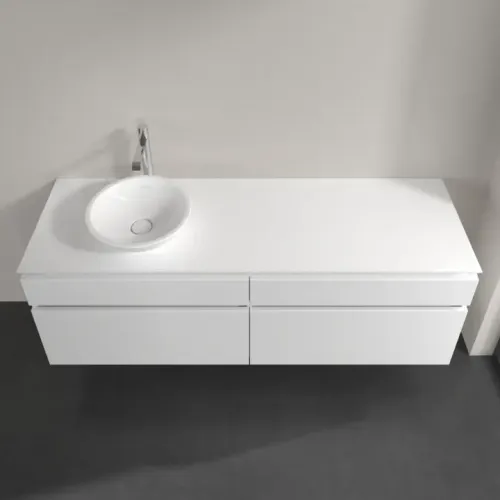 Villeroy & Boch Legato Тумба под раковину, 4 выдвижных ящика, 1600 x 550 x 500 mm, Glossy White / Glossy White B59600DH