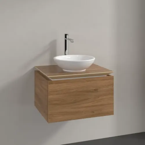 Villeroy & Boch Legato Тумба под раковину, 1 выдвижной ящик, 600 x 380 x 500 mm, Oak Kansas / Oak Kansas B56700RH