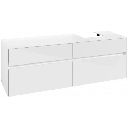 Villeroy & Boch Collaro Тумба под раковину, 4 выдвижных ящика, 1600 x 548 x 500 mm, Glossy White / Glossy White C10600DH