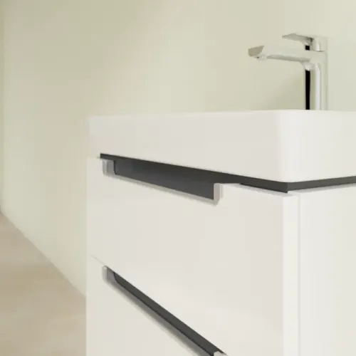 Villeroy & Boch Subway 2.0 Тумба под раковину, 2 выдвижных ящика, 537 x 590 x 423 mm, Glossy White A90800DH