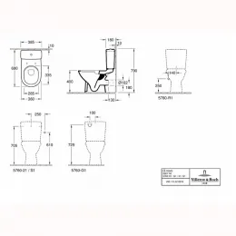 Бачок для унитаза Villeroy & Boch O.Novo 5760G1R1 5760G1R1