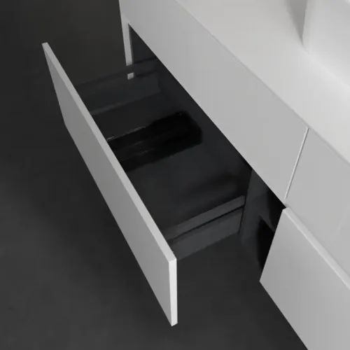 Villeroy & Boch Collaro Тумба под раковину, 4 выдвижных ящика, 1600 x 548 x 500 mm, Glossy White / Glossy White C10400DH
