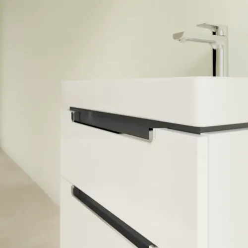 Villeroy & Boch Subway 2.0 Тумба под раковину, 2 выдвижных ящика, 537 x 590 x 423 mm, Glossy White A90810DH
