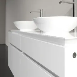 Villeroy & Boch Legato Тумба под раковину, с подсветкой, 4 выдвижных ящика, 1200 x 550 x 500 mm, Glossy White / Glossy White B584L0DH