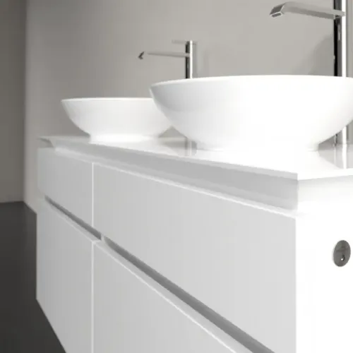 Villeroy & Boch Legato Тумба под раковину, с подсветкой, 4 выдвижных ящика, 1200 x 550 x 500 mm, Glossy White / Glossy White B584L0DH
