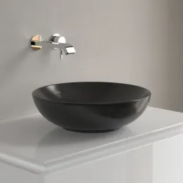 Villeroy & Boch Loop & Friends Раковина для установки на столешницу, 420 x 420 x 120 mm, Ebony CeramicPlus, без перелива 4A4601S5