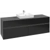 Villeroy & Boch Collaro Тумба под раковину, с подсветкой, 4 выдвижных ящика, 1600 x 548 x 500 mm, Black Matt Lacquer / Black Matt Lacquer C077B0PD