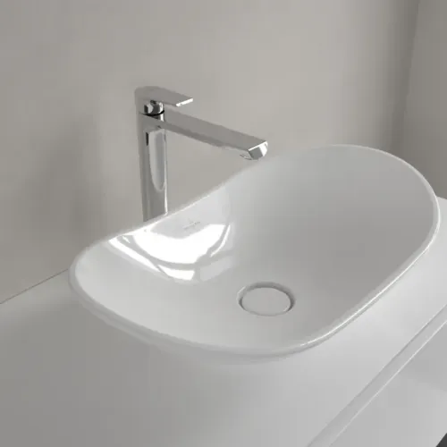 Villeroy & Boch My Nature Раковина для установки на столешницу, 610 x 360 x 150 mm, Альпийский белый CeramicPlus, без перелива 411060R1