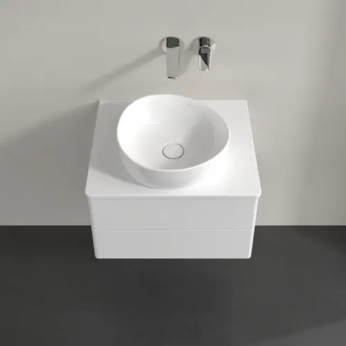 Villeroy & Boch Antao Тумба под раковину, 2 выдвижных ящика, 600 x 360 x 500 mm, лицевая поверхность без текстурированной отделки, Glossy White Lacquer / Glossy White Lacquer K18010GF