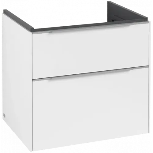 Villeroy & Boch Subway 3.0 Тумба под раковину, 2 выдвижных ящика, 622 x 576 x 478 mm, Pure White C57600VF
