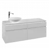 Villeroy & Boch Legato Тумба под раковину, 4 выдвижных ящика, 1400 x 550 x 500 mm, Glossy White / Glossy White B58800DH