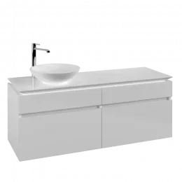 Villeroy & Boch Legato Тумба под раковину, 4 выдвижных ящика, 1400 x 550 x 500 mm, Glossy White / Glossy White B58800DH