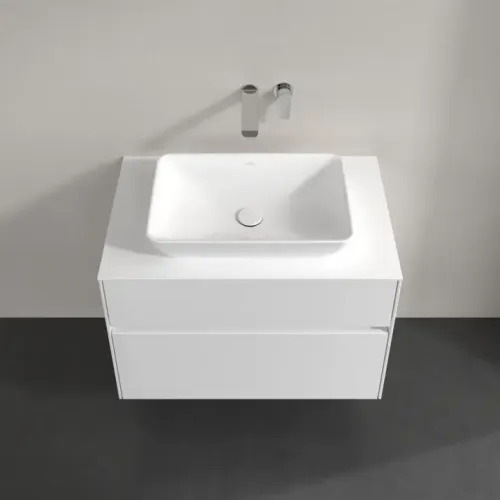 Villeroy & Boch Collaro Тумба под раковину, с подсветкой, 2 выдвижных ящика, 800 x 548 x 500 mm, Glossy White / Glossy White C108B0DH