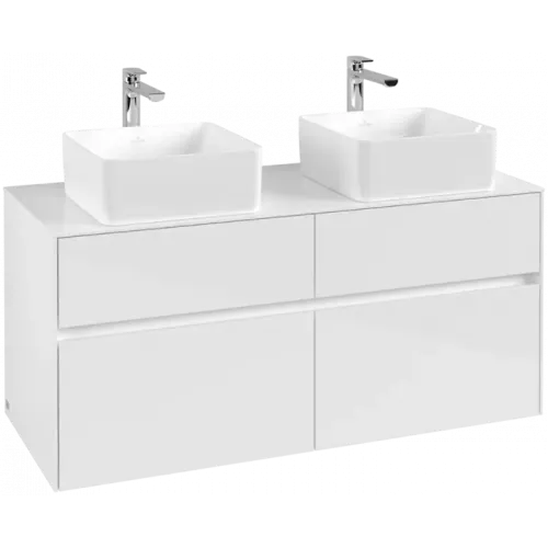Villeroy & Boch Collaro Тумба под раковину, 4 выдвижных ящика, 1200 x 548 x 500 mm, Glossy White / Glossy White C04400DH
