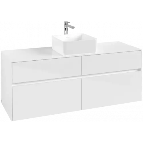 Villeroy & Boch Collaro Тумба под раковину, 4 выдвижных ящика, 1400 x 548 x 500 mm, Glossy White / Glossy White C04500DH