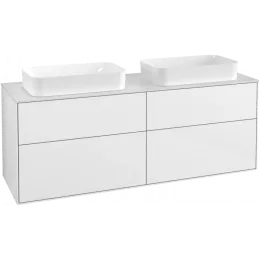 Villeroy & Boch Finion Тумба под раковину, с подсветкой, 4 выдвижных ящика, 1600 x 603 x 501 mm, Glossy White Lacquer G31100GF
