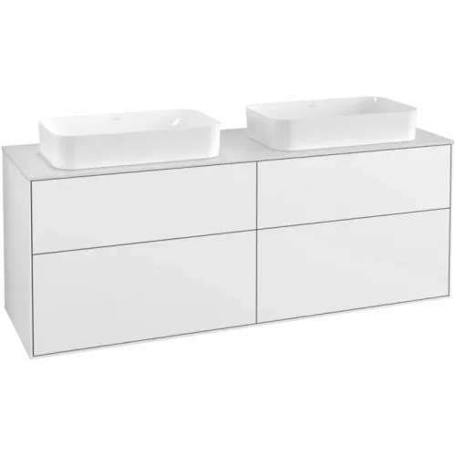 Villeroy & Boch Finion Тумба под раковину, с подсветкой, 4 выдвижных ящика, 1600 x 603 x 501 mm, Glossy White Lacquer G31100GF