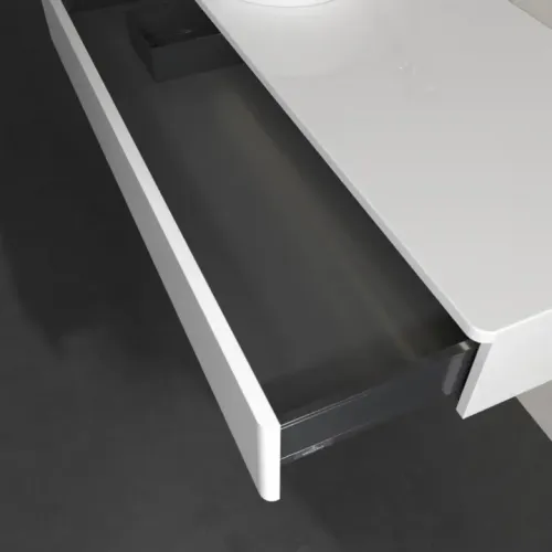 Villeroy & Boch Antao Тумба под раковину, с подсветкой, 1 выдвижной ящик, 1200 x 190 x 500 mm, лицевая поверхность без текстурированной отделки, Glossy White Lacquer / Glossy White Lacquer L11010GF