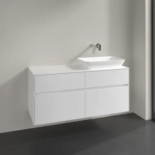 Villeroy & Boch Collaro Тумба под раковину, 4 выдвижных ящика, 1200 x 548 x 500 mm, Glossy White / Glossy White C11400DH