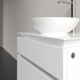 Villeroy & Boch Legato Тумба под раковину, с подсветкой, 2 выдвижных ящика, 600 x 550 x 500 mm, Glossy White / Glossy White B568L0DH